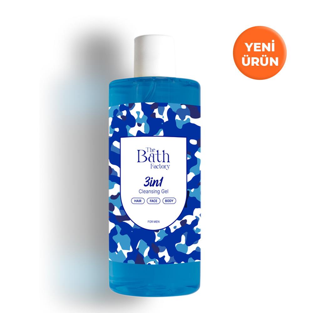 The Bath Factory 3 in 1 Erkekler için Saç Yüz Vücut Temizleme Jeli 400 ml