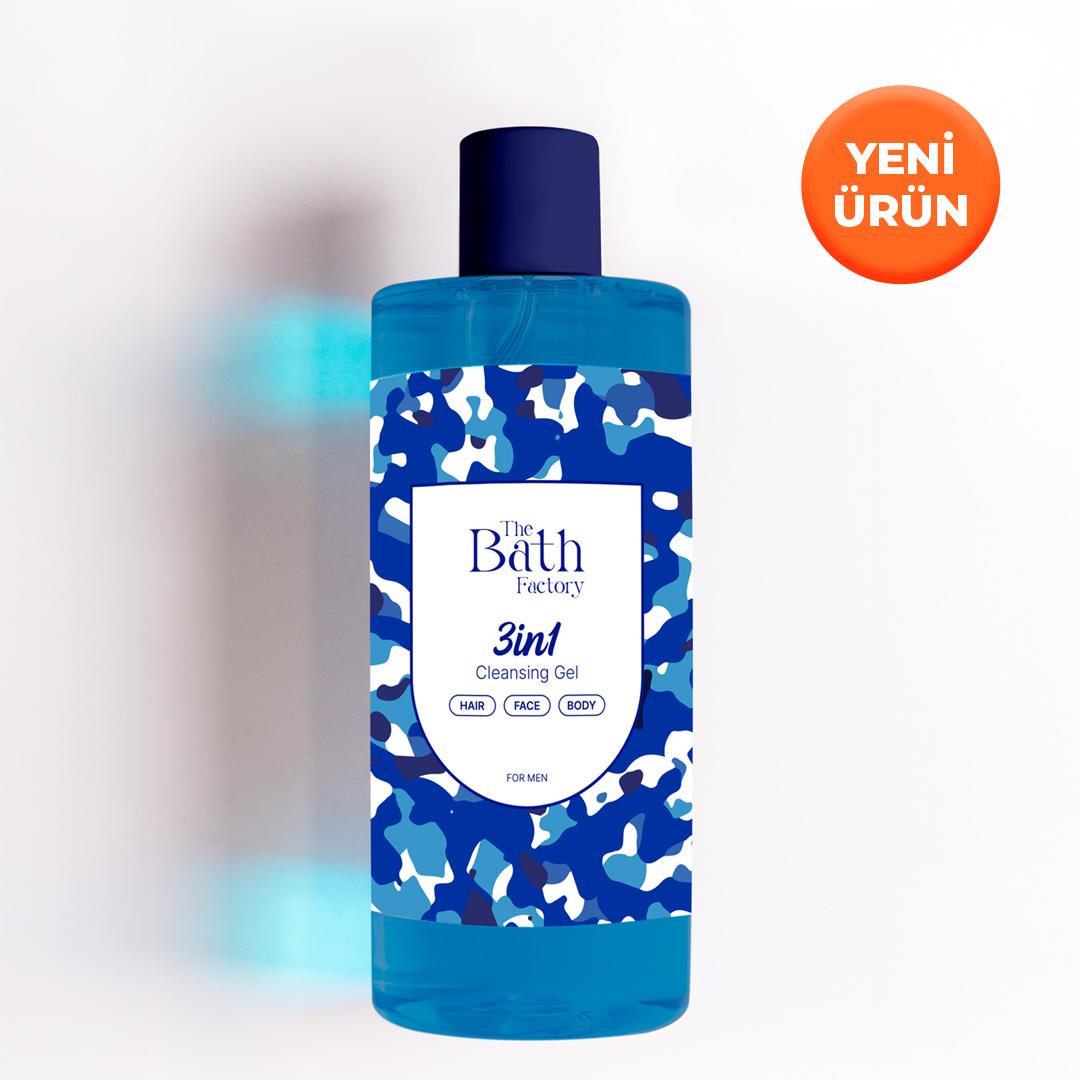 The Bath Factory 3 in 1 Erkekler için Saç Yüz Vücut Temizleme Jeli 400 ml