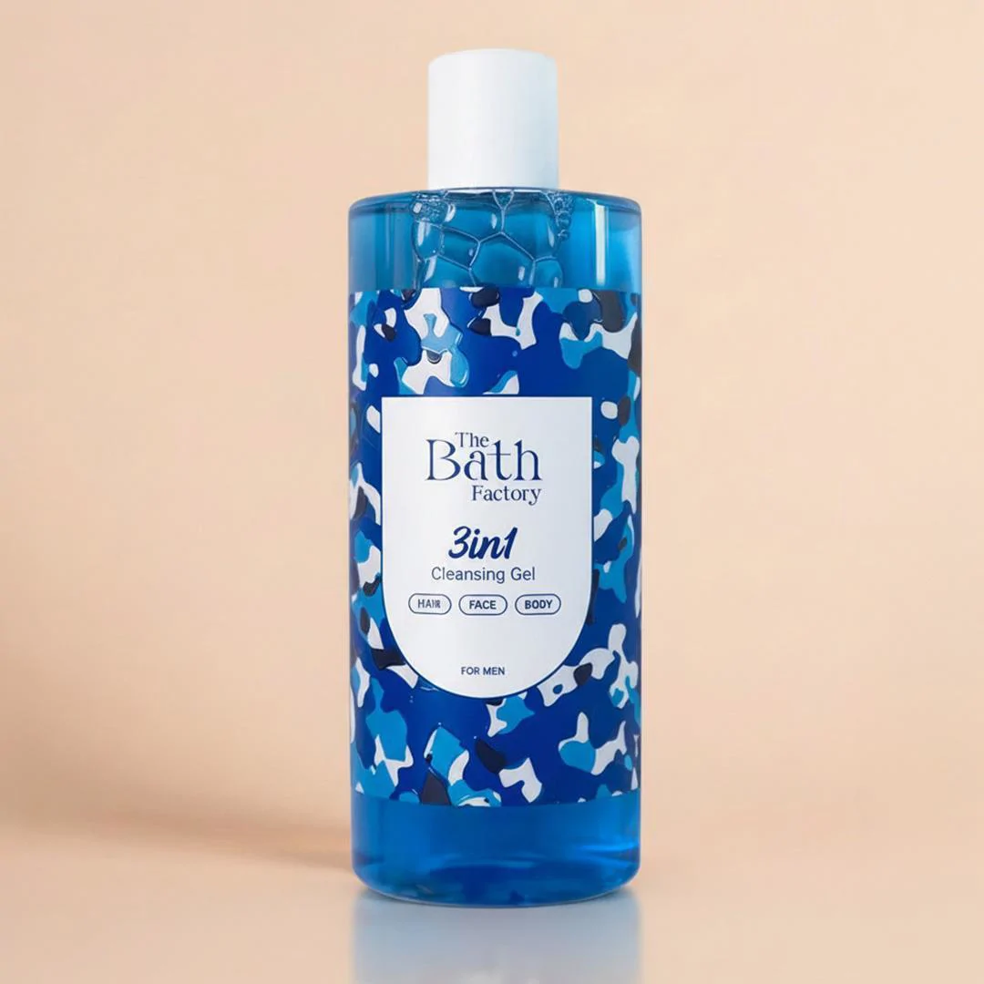 The Bath Factory 3 in 1 Erkekler için Saç Yüz Vücut Temizleme Jeli 400 ML