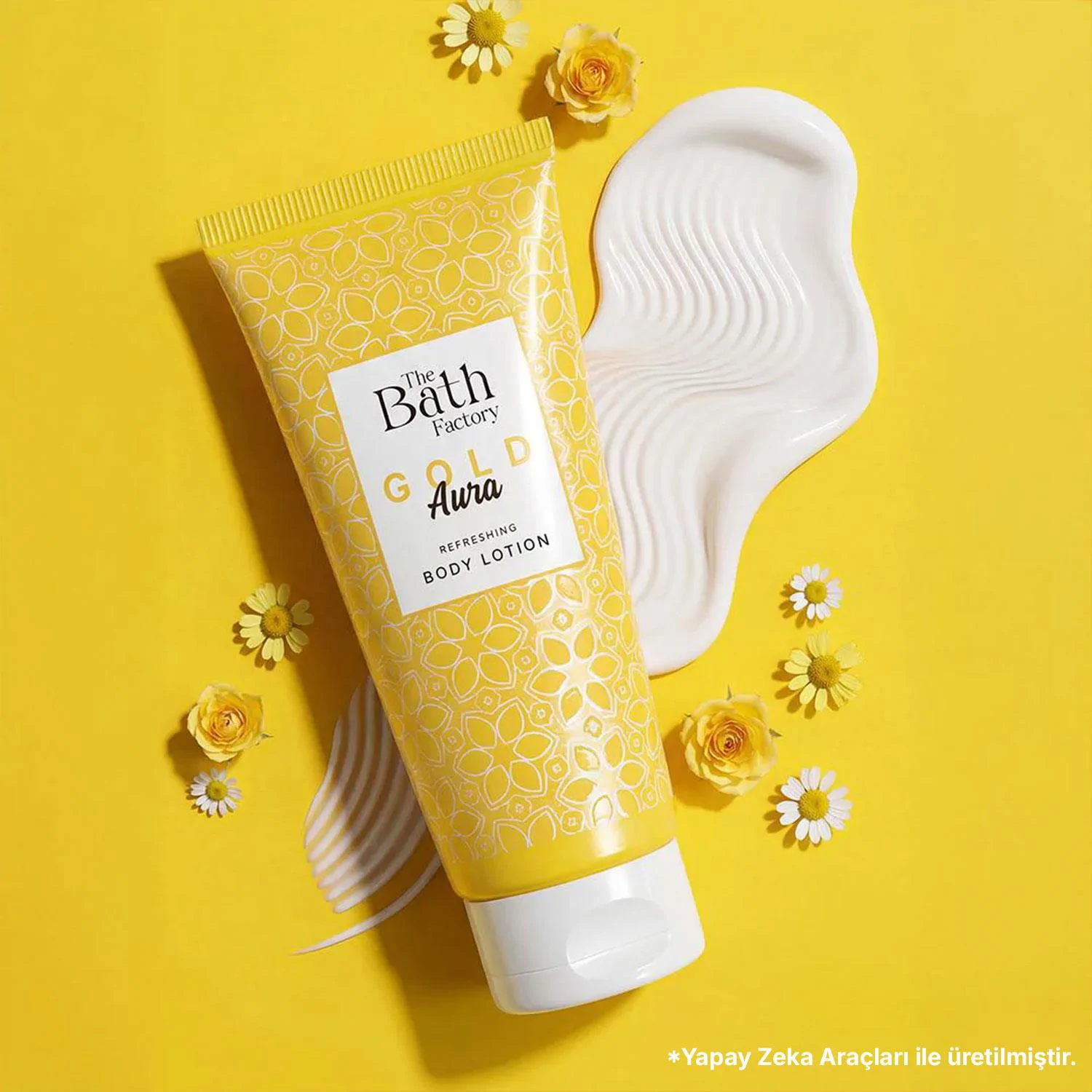 The Bath Factory Gold Aura Duş Jeli + Vücut Peelingi +  Saç ve Vücut Spreyi + Vücut Losyonu