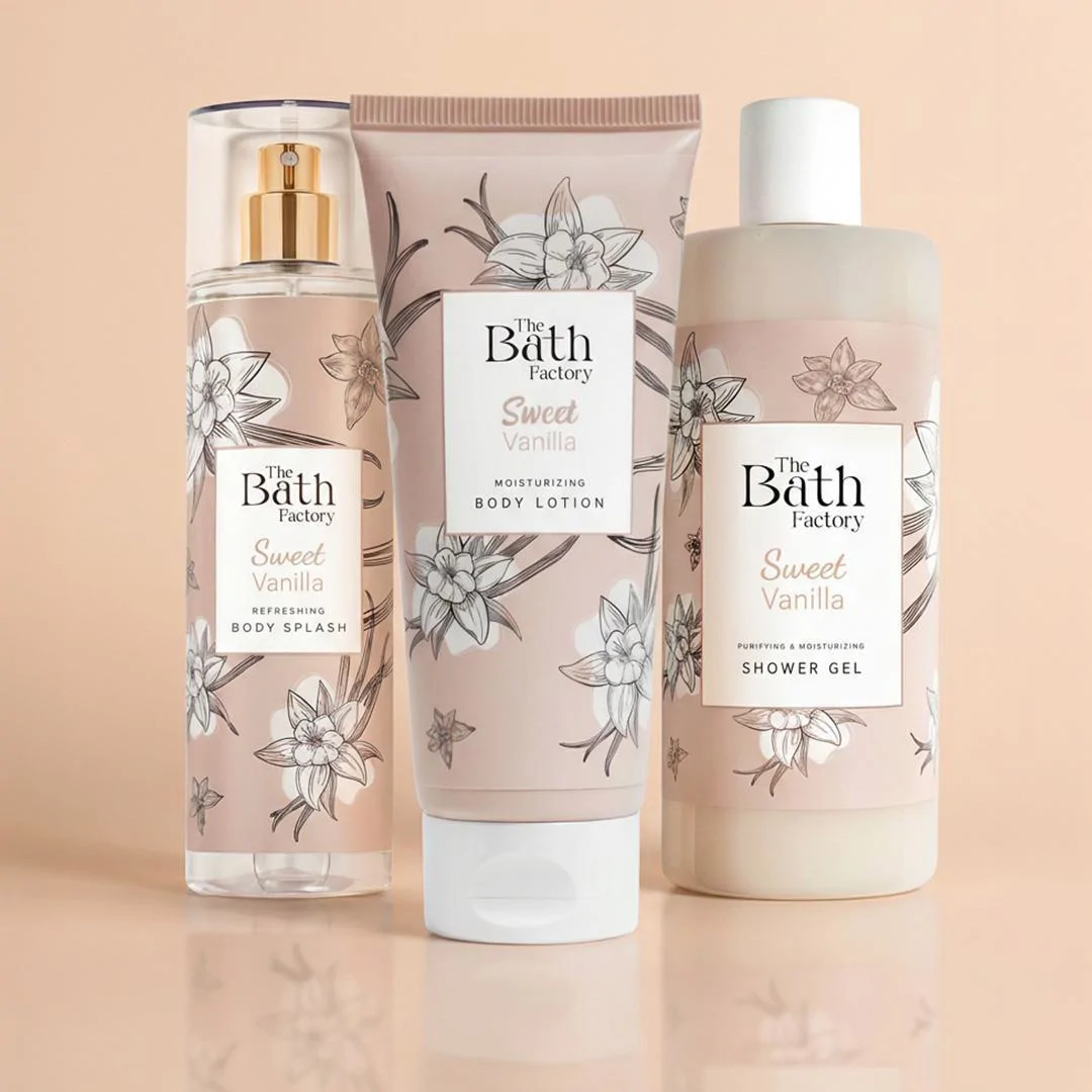 The Bath Factory Sweet Vanilla Duş Jeli + Vücut Spreyi + Vücut Losyonu