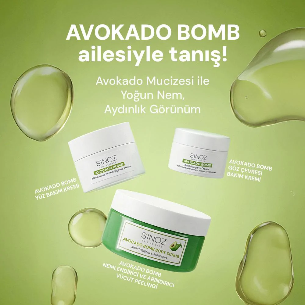 Sinoz Avokado Bomb Nemlendirici Canlandırıcı Yüz Bakım Kremi 50 Ml