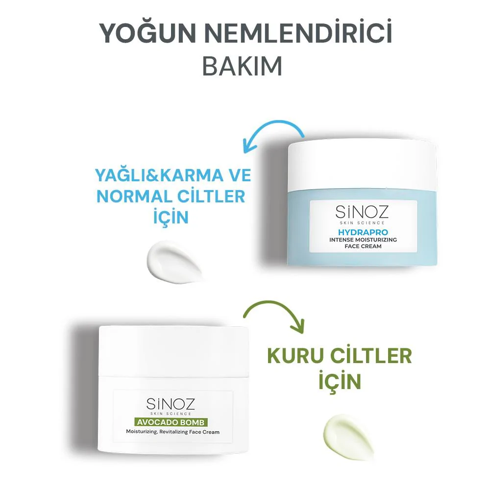 Sinoz Avokado Bomb Nemlendirici Canlandırıcı Yüz Bakım Kremi 50 Ml