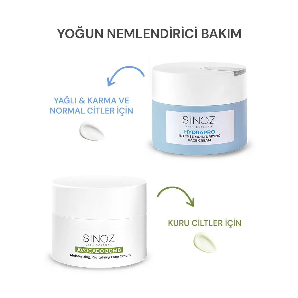 Sinoz Avokado Bomb Nemlendirici Canlandırıcı Yüz Bakım Kremi 50 Ml