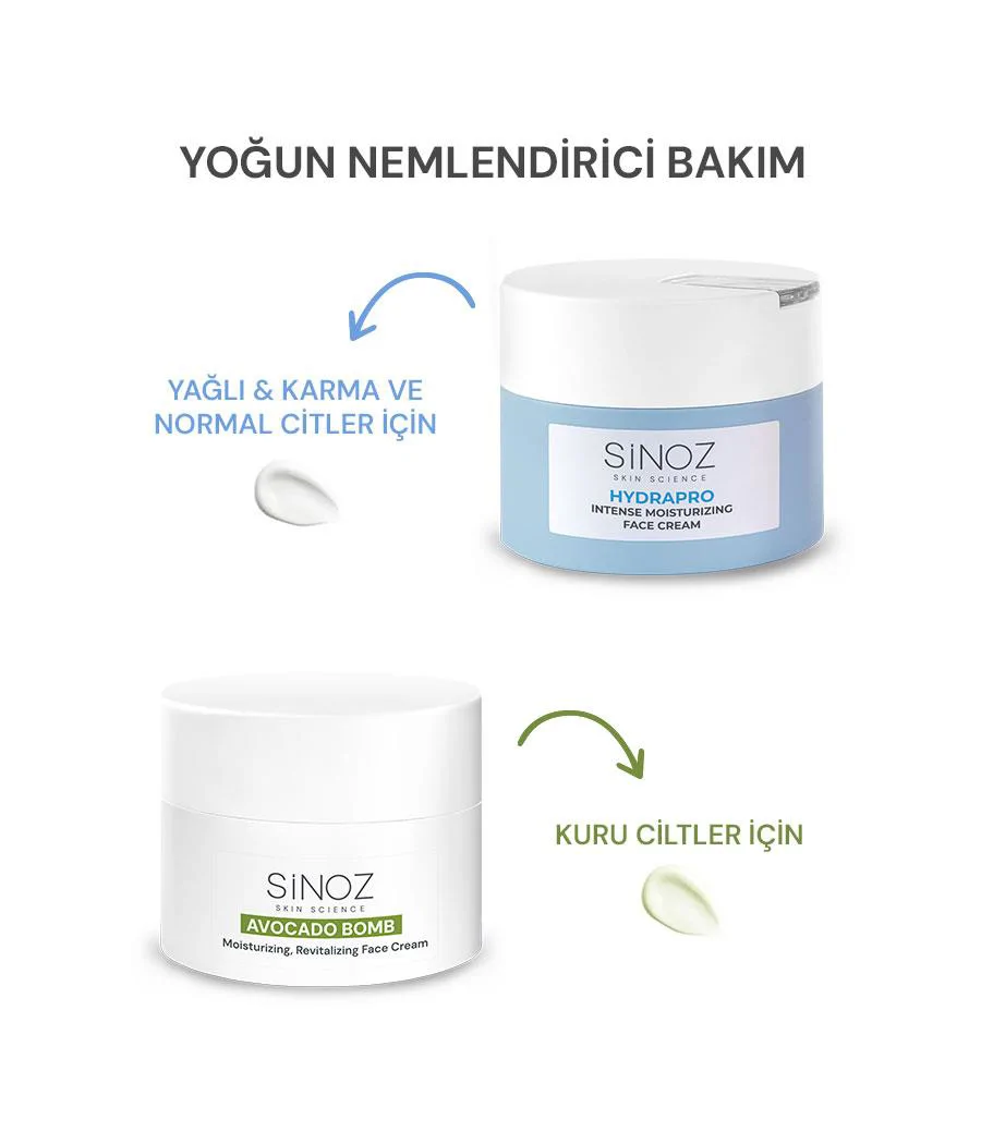 Sinoz Avokado Bomb Nemlendirici Canlandırıcı Yüz Bakım Kremi 50 ml