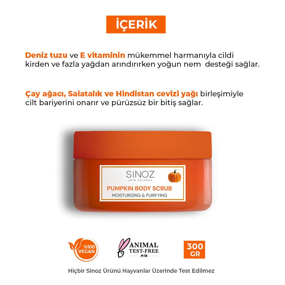 Sinoz Nemlendirici ve Arındırıcı Balkabağı Vücut Peelingi 300 gr