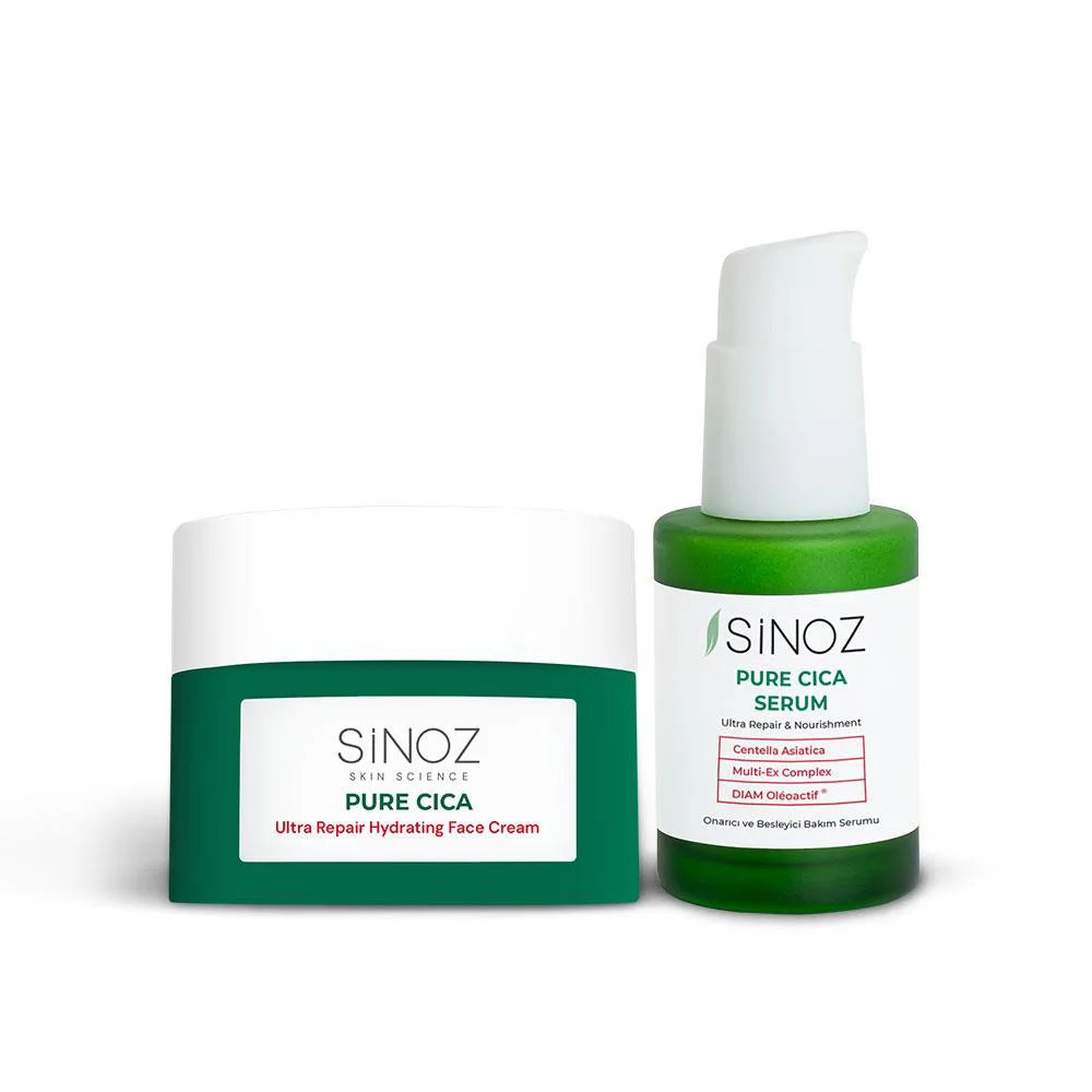 Sinoz Pure Cica Ultra Onarıcı Yoğun Nemlendirici 2'li Bakım Seti