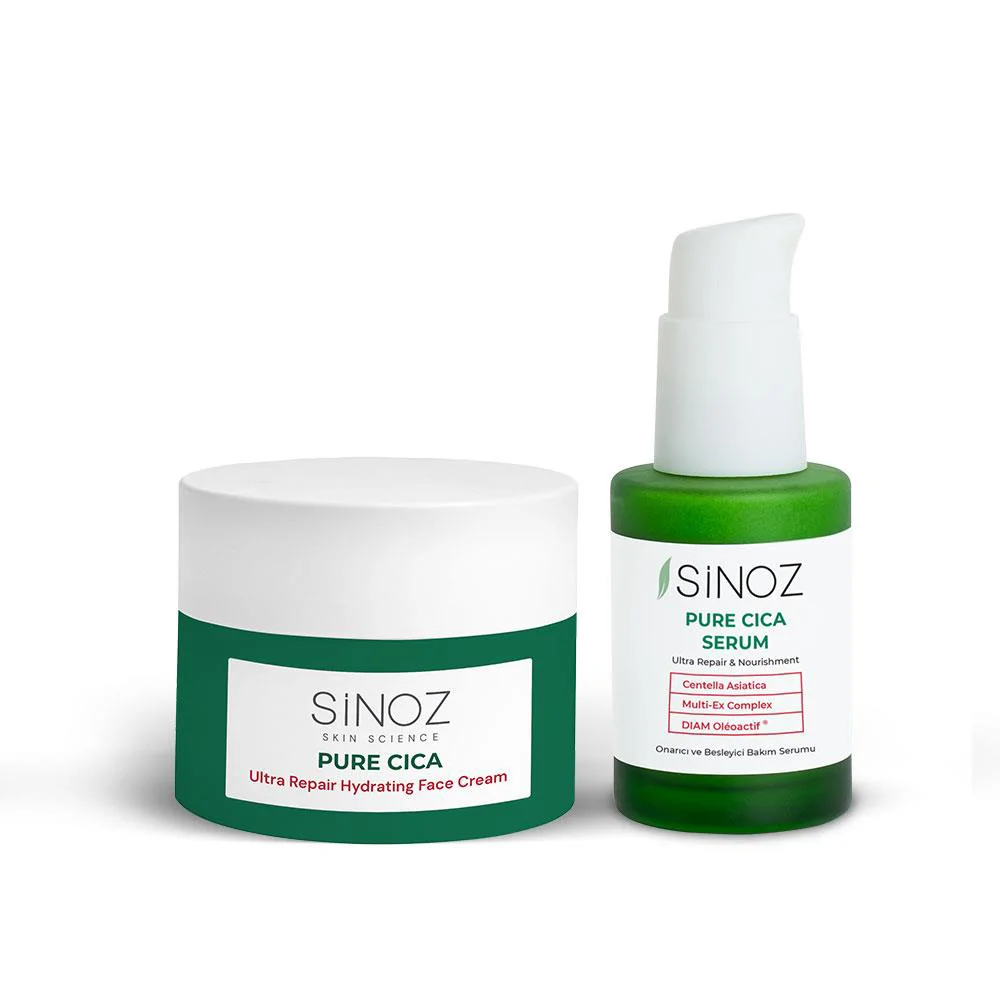 Sinoz Pure Cica Ultra Onarıcı Yoğun Nemlendirici 2'li Bakım Seti