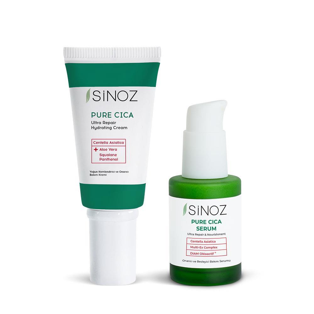 Sinoz Pure Cica Ultra Onarıcı Yoğun Nemlendirici 2'li Bakım Seti