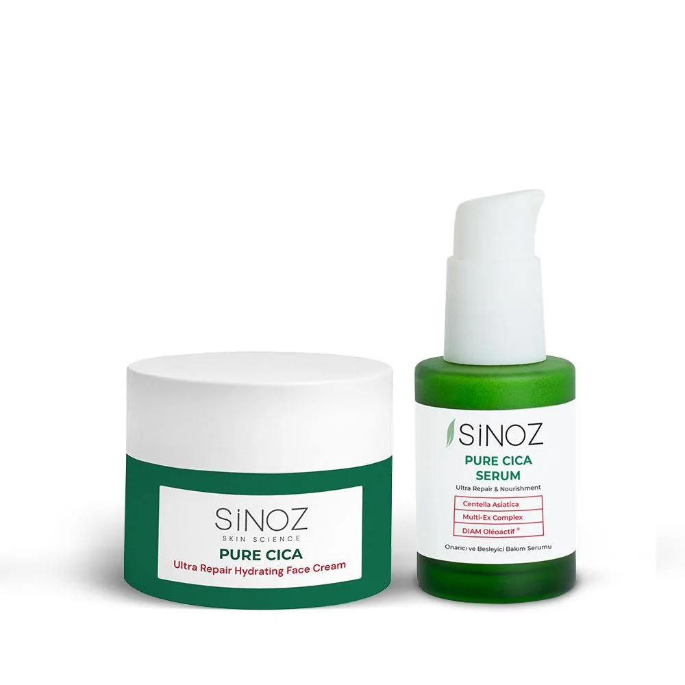 Sinoz Pure Cica Ultra Onarıcı Yoğun Nemlendirici 2'li Bakım Seti