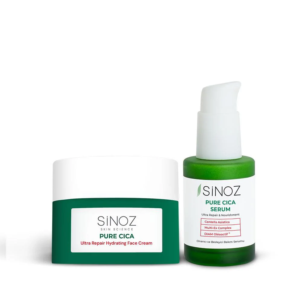 Sinoz Pure Cica Ultra Onarıcı Yoğun Nemlendirici 2'li Bakım Seti