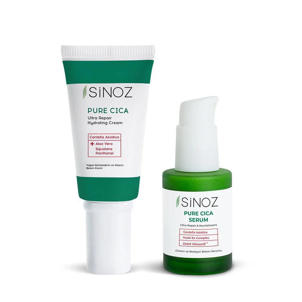 Sinoz Pure Cica Ultra Onarıcı Yoğun Nemlendirici 2'li Bakım Seti