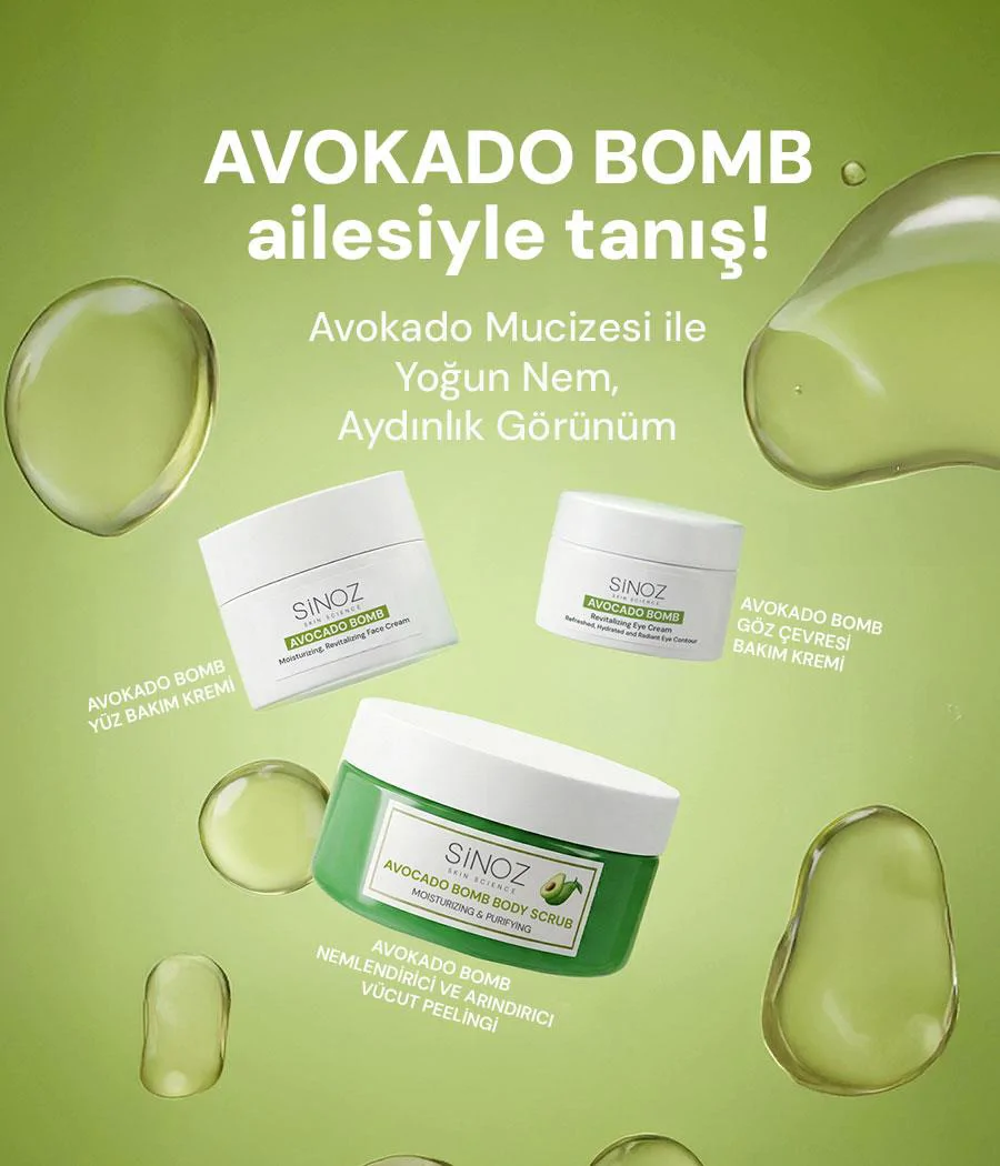 Sinoz Avokado Bomb Yoğun Nemlendirici Yüz Kremi & Göz Kremi 2'li