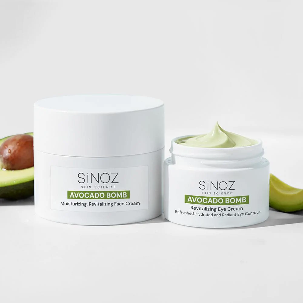 Sinoz Avokado Bomb Yoğun Nemlendirici Yüz Kremi & Göz Kremi 2'li Bakım Seti