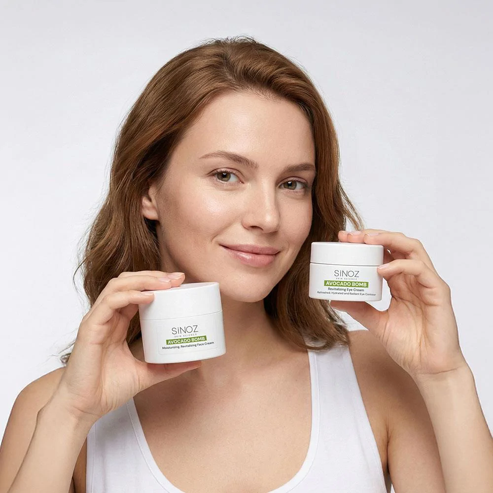Sinoz Avokado Bomb Yoğun Nemlendirici Yüz Kremi & Göz Kremi 2'li Bakım Seti