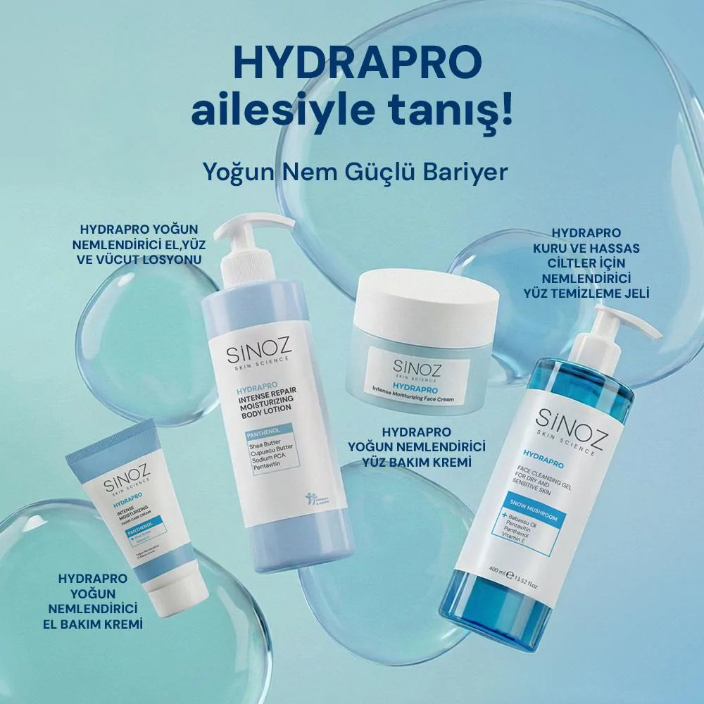 Sinoz Hydrapro Temizleyici ve Nemlendirici 2’li Bakım Seti