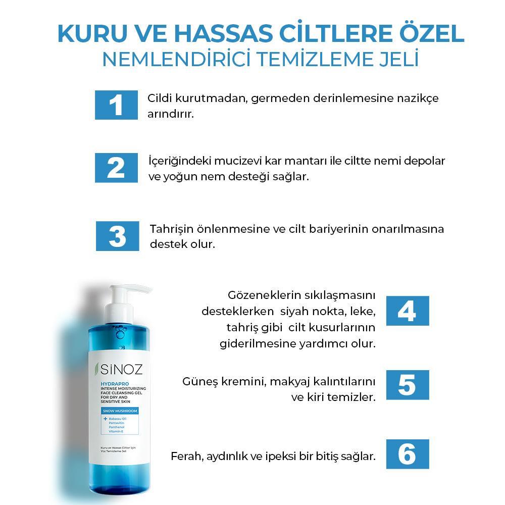 Sinoz Hydrapro Temizleyici ve Nemlendirici 2’li Bakım Seti