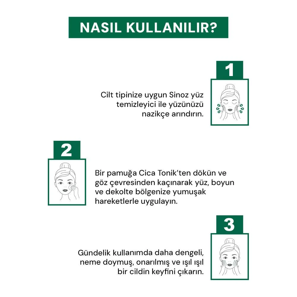 Sinoz Pure Cica Onarıcı Yenileyici ve Nemlendirici Tonik 200 ml