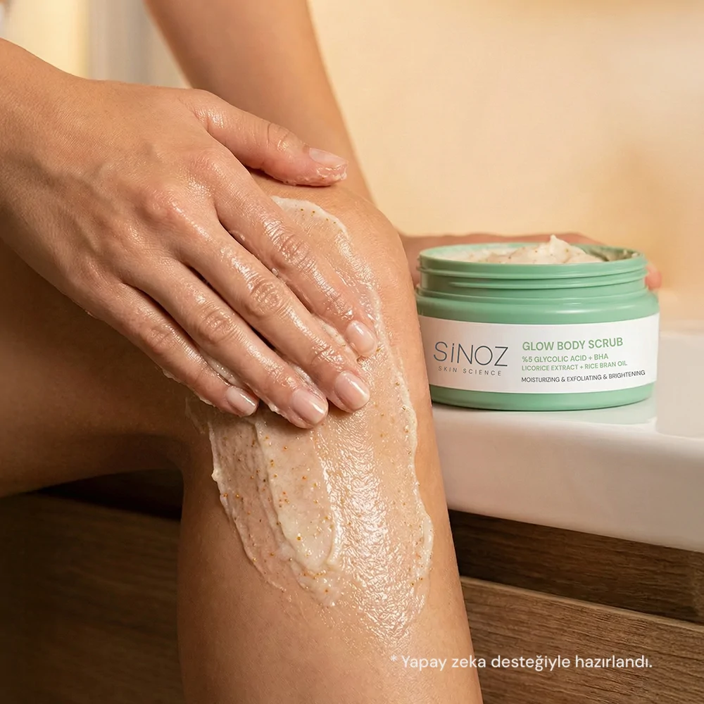 Sinoz Nemlendirici Arındırıcı ve Aydınlatıcı Glow Vücut Peelingi %5 Glikolik Asit 200 gr