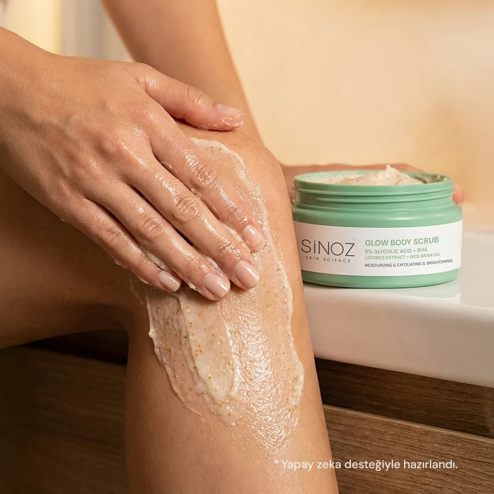 Sinoz Nemlendirici Arındırıcı ve Aydınlatıcı Glow Vücut Peelingi %5 Glikolik Asit 200 gr