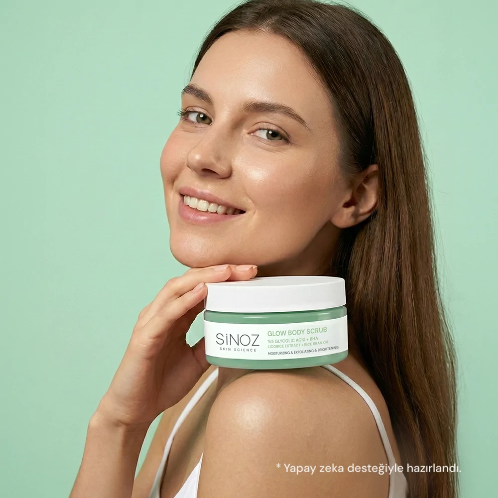 Sinoz Nemlendirici Arındırıcı ve Aydınlatıcı Glow Vücut Peelingi %5 Glikolik Asit 200 gr