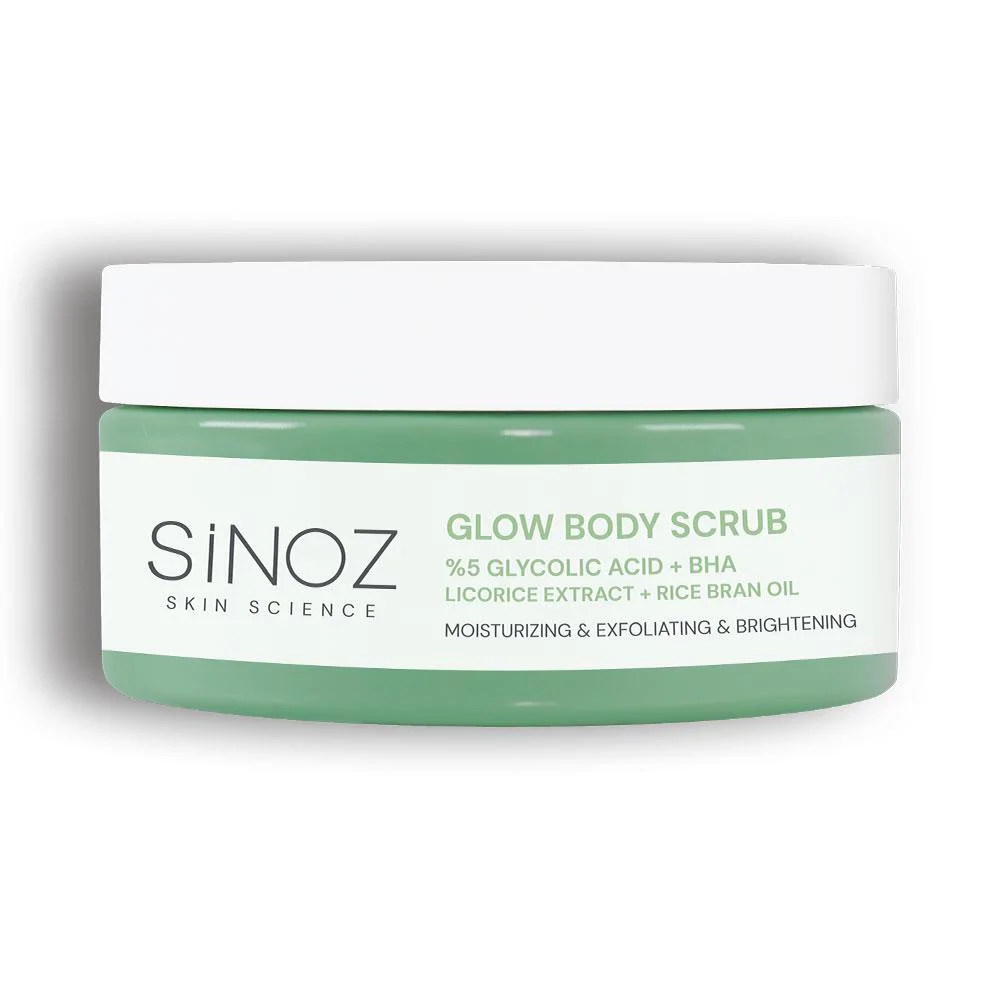 Sinoz Nemlendirici Arındırıcı ve Aydınlatıcı Glow Vücut Peelingi %5 Glikolik Asit 200 gr