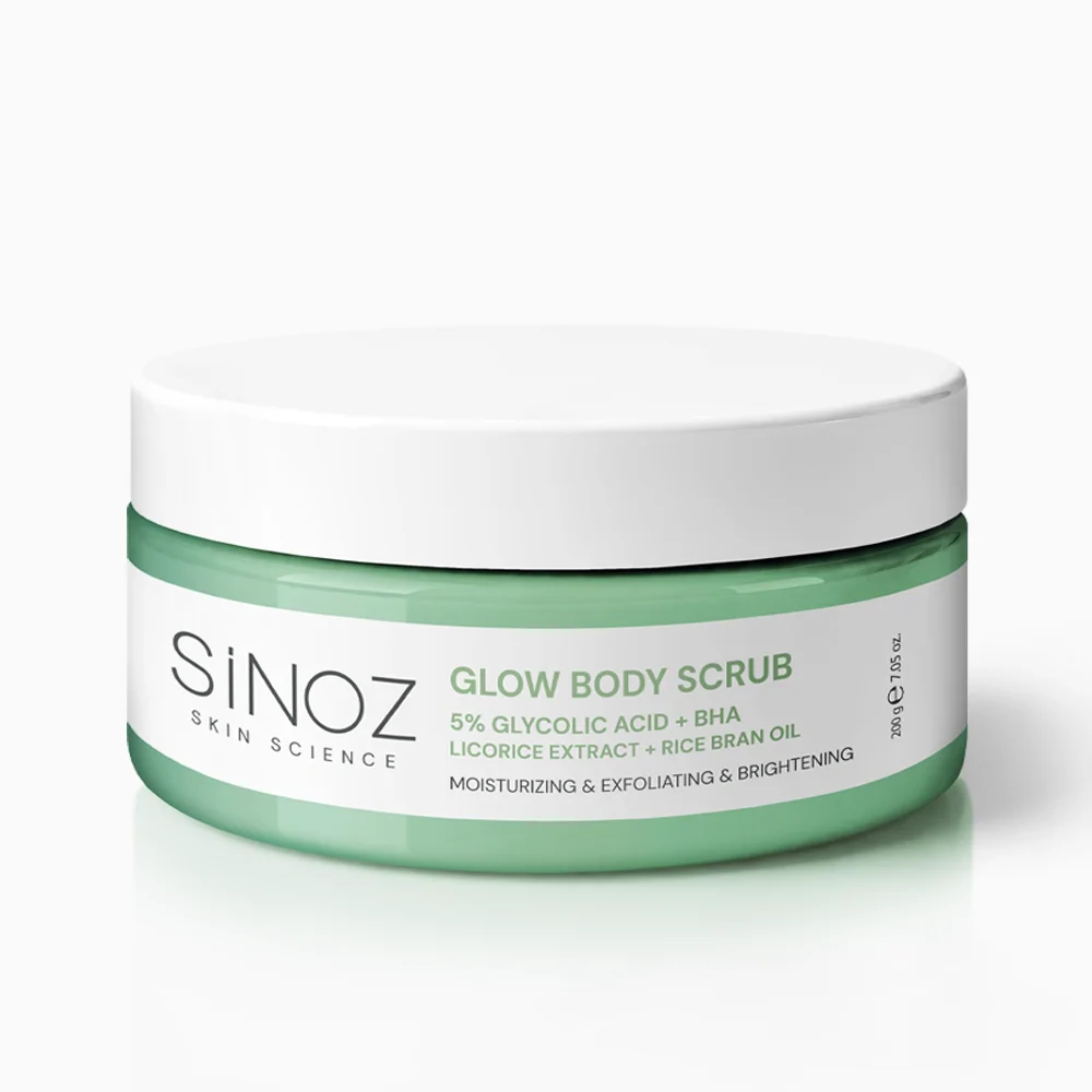 Sinoz Nemlendirici Arındırıcı ve Aydınlatıcı Glow Vücut Peelingi %5 Glikolik Asit 200 gr