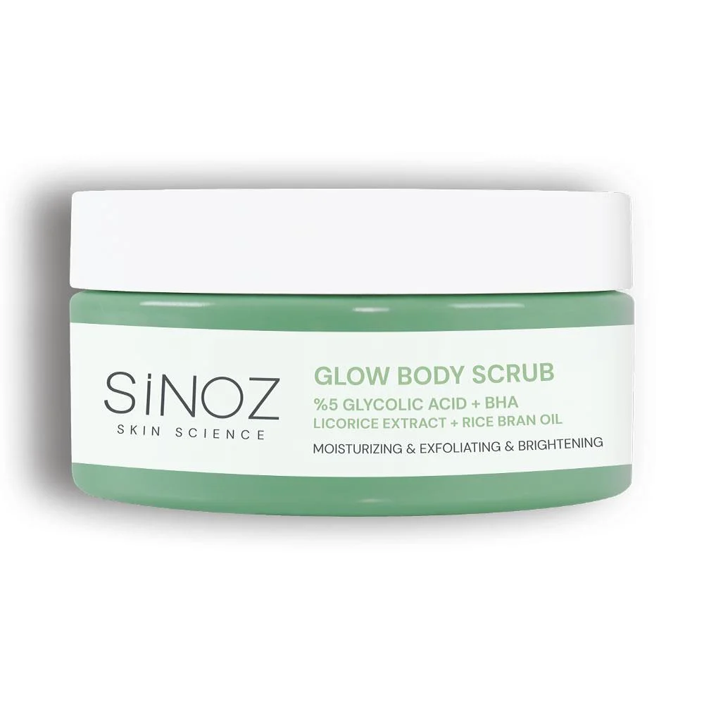 Sinoz Nemlendirici Arındırıcı ve Aydınlatıcı Glow Vücut Peelingi %5 Glikolik Asit 200 gr