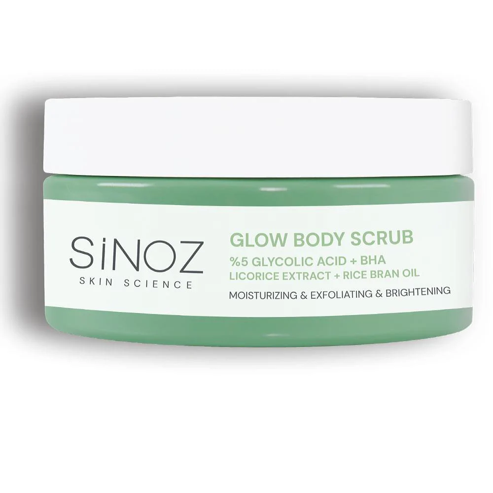 Sinoz Nemlendirici Arındırıcı ve Aydınlatıcı Glow Vücut Peelingi %5 Glikolik Asit 200 gr