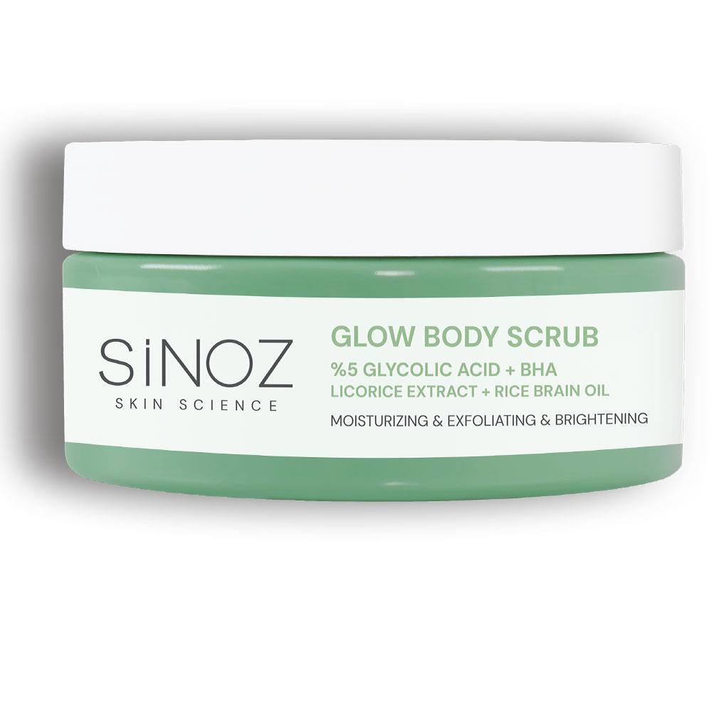 Sinoz Nemlendirici Arındırıcı ve Aydınlatıcı Glow Vücut Peelingi %5 Glikolik Asit 200 gr