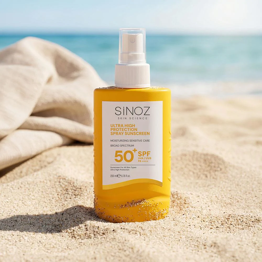 Sinoz Spf 50+ Ultra Yüksek Koruyucu Vücut Güneş Kremi Sprey -  Nemlendirici Hassas Bakım 200 ml