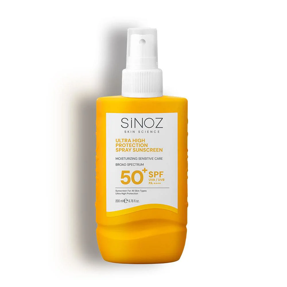 Sinoz Spf 50+ Ultra Yüksek Koruyucu Vücut Güneş Kremi Sprey -  Nemlendirici Hassas Bakım 200 ml