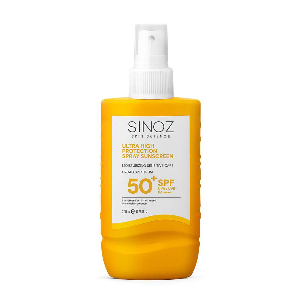 Sinoz Spf 50+ Ultra Yüksek Koruyucu Vücut Güneş Kremi Sprey -  Nemlendirici Hassas Bakım 200 ml