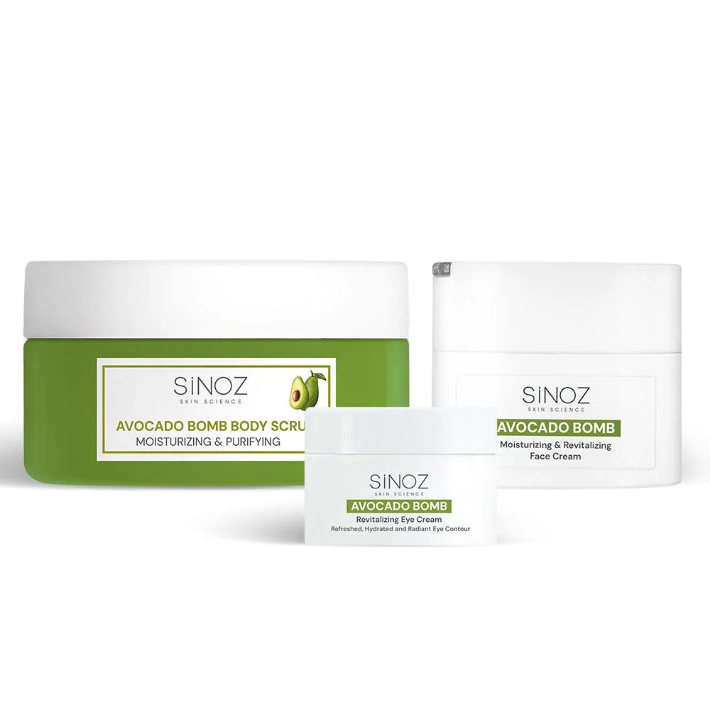 Sinoz Avokado Bomb Nemlendirici Arındırıcı 3’lü Bakım Seti