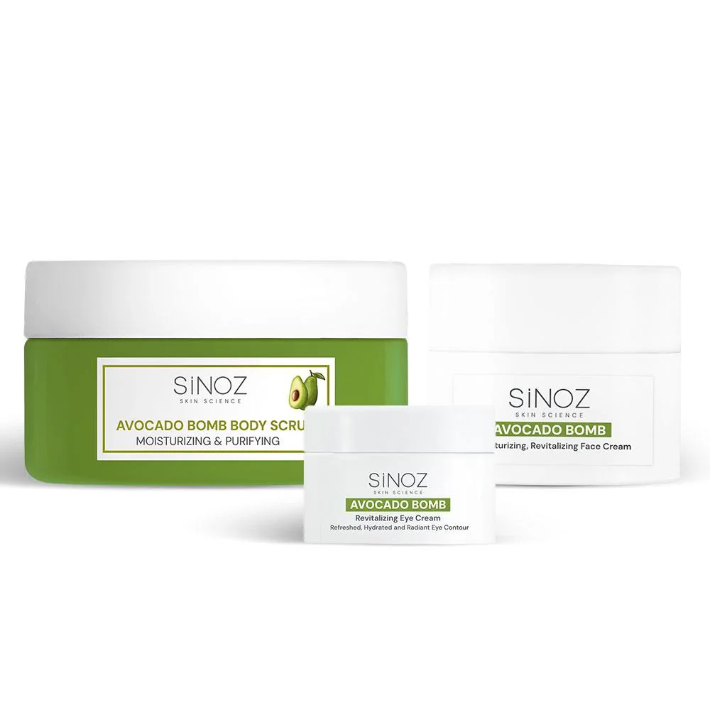 Sinoz Avokado Bomb Nemlendirici Arındırıcı 3’lü Bakım Seti
