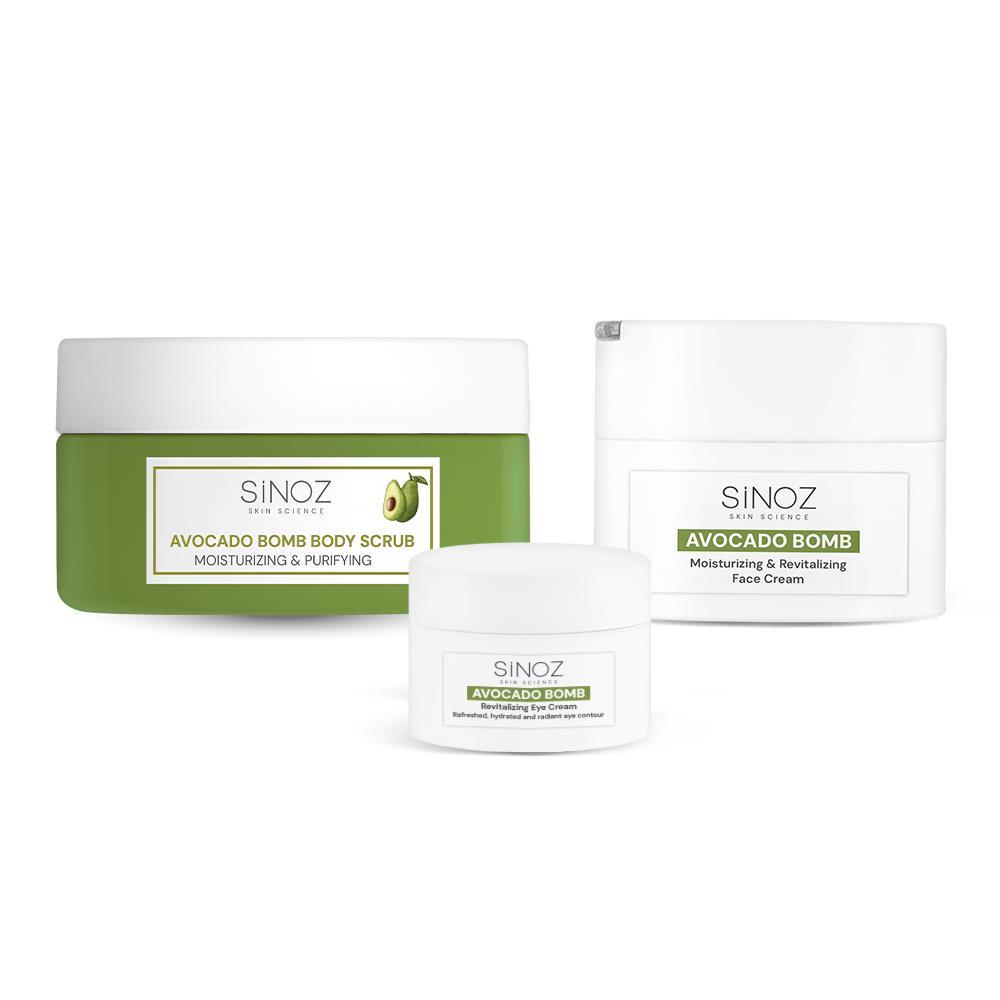 Sinoz Avokado Bomb Nemlendirici Arındırıcı 3’lü Bakım Seti