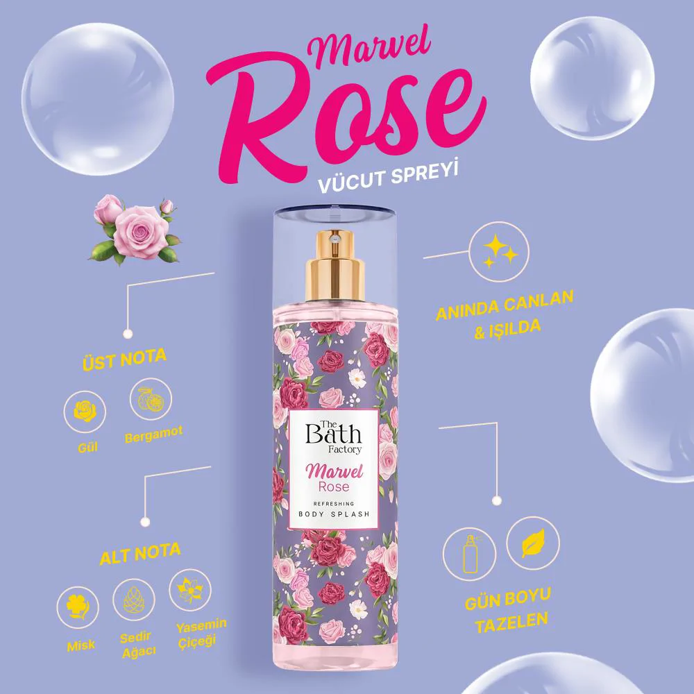 The Bath Factory Marvel Rose Vücut Spreyi 200 ML