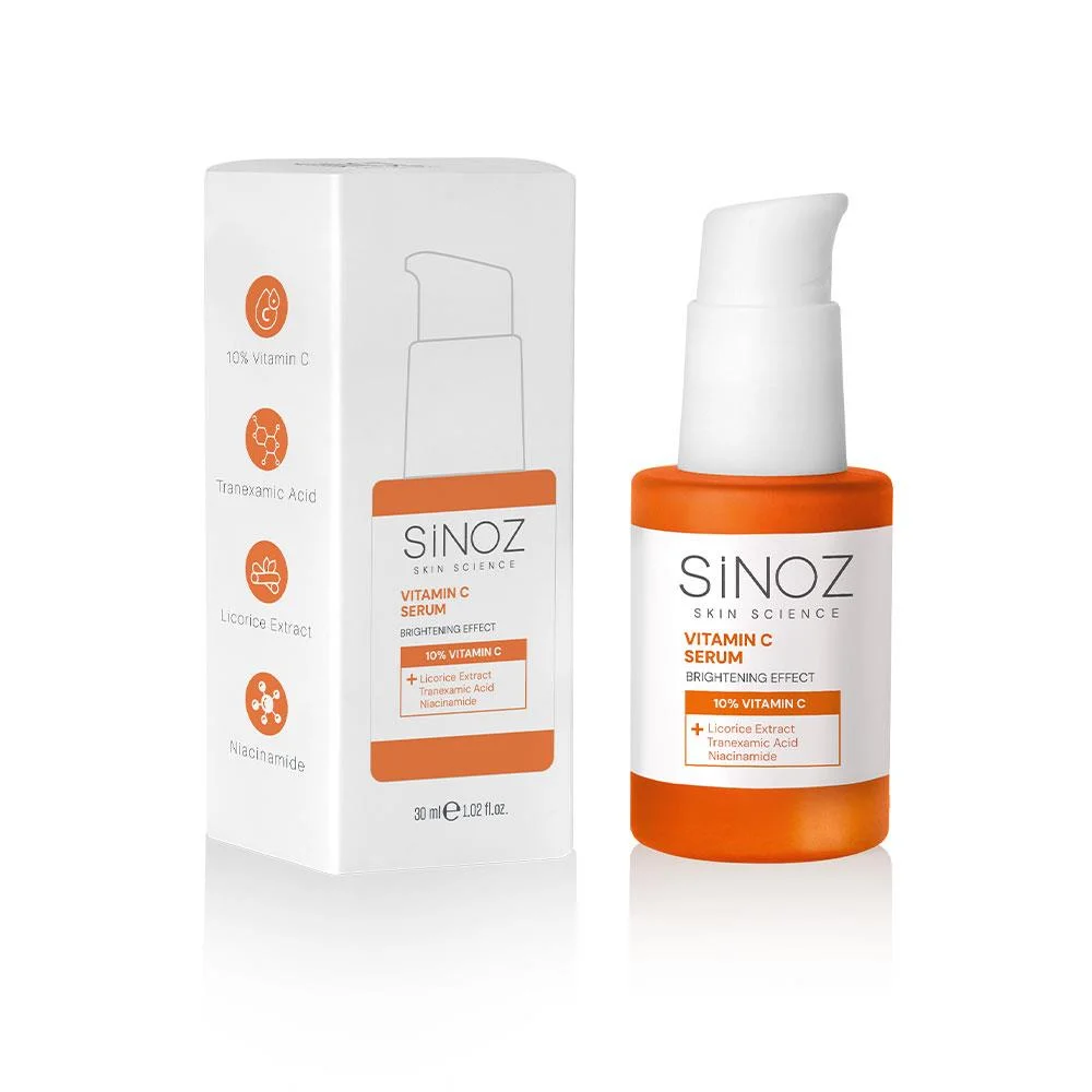 Sinoz Aydınlatıcı Canlandırıcı %10 C Vitamini Yüz Serumu 30 ml