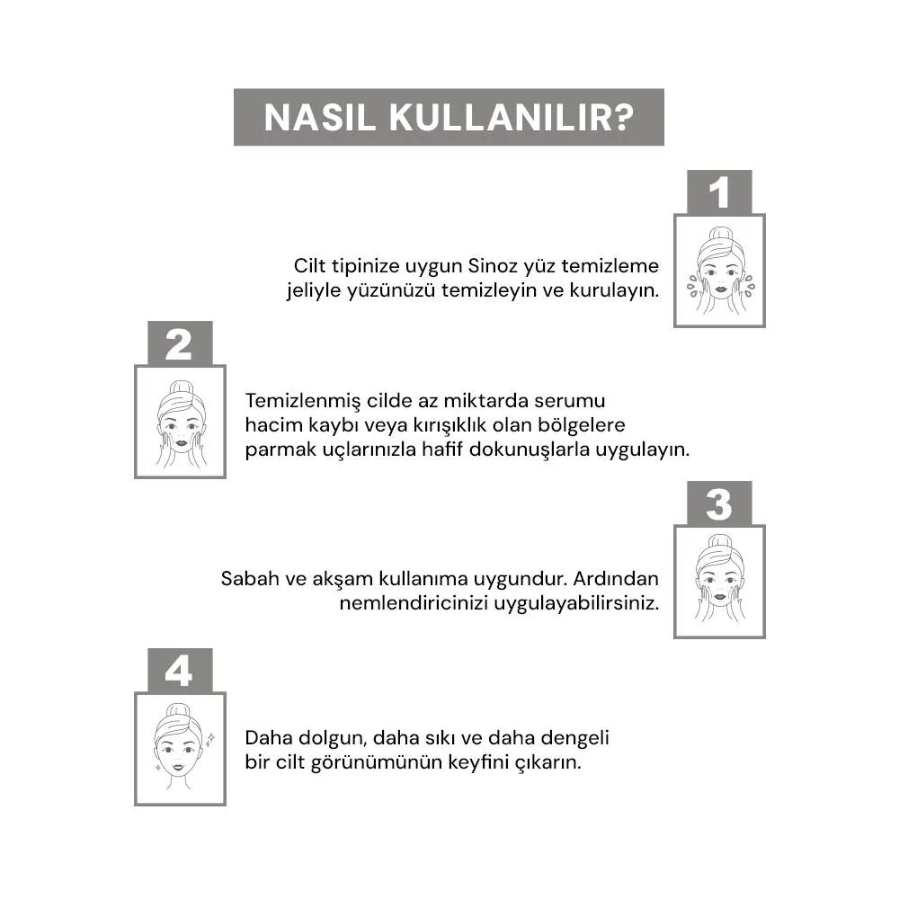 Sinoz Volufiline Dolgunlaştırıcı ve Yaşlanma Karşıtı Konsantre Serum 10 ml