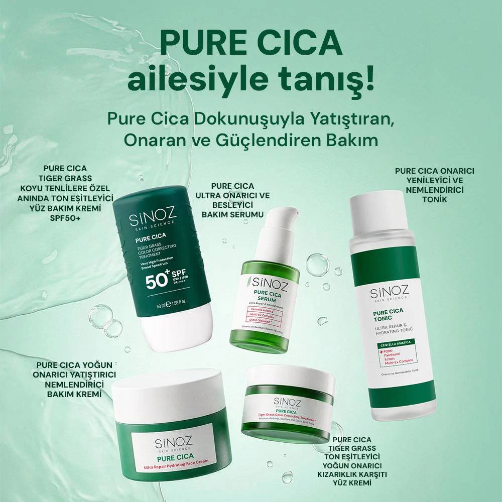 Sinoz Pure Cica Yatıştırıcı ve Onarıcı Cilt Bakım Seti