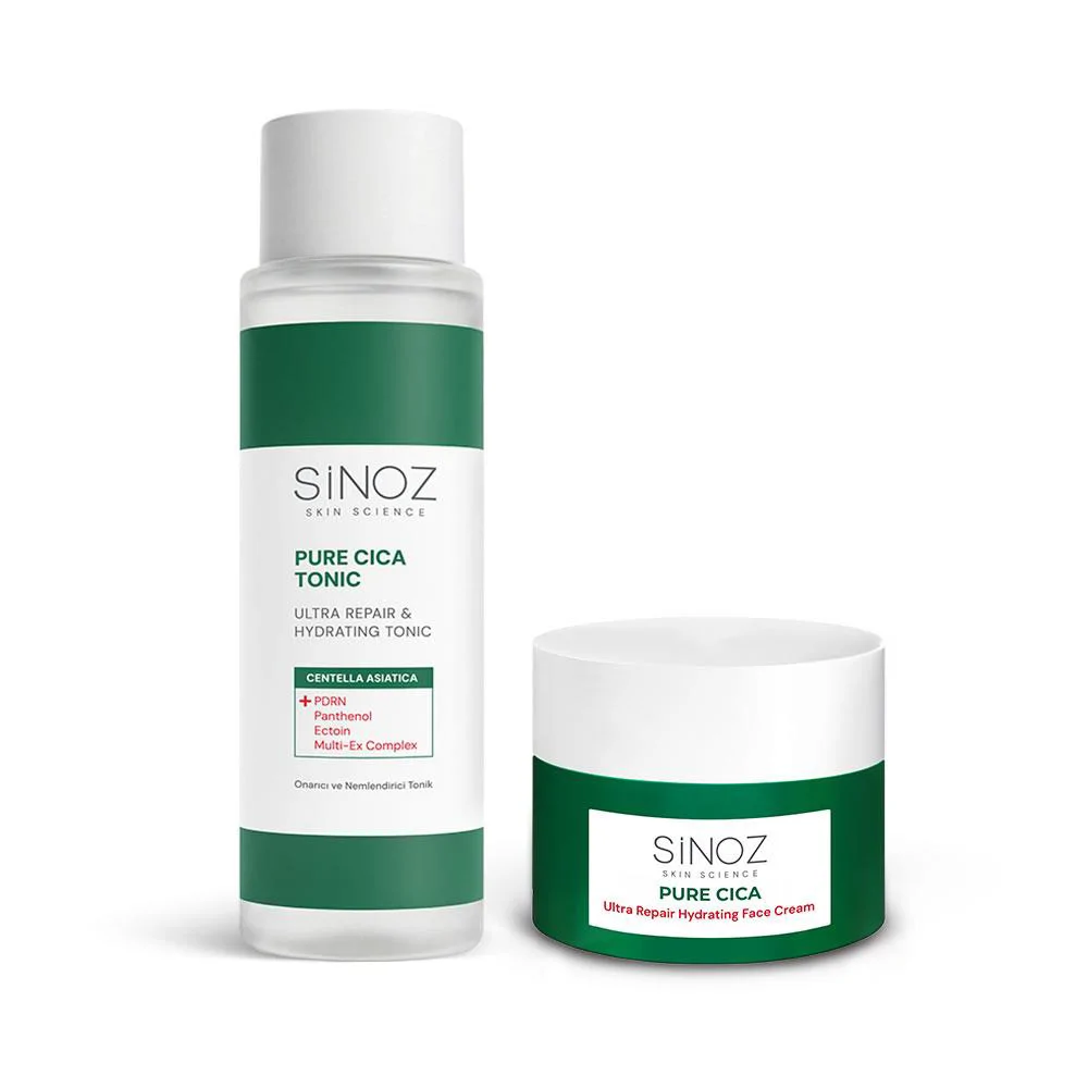 Sinoz Pure Cica Yatıştırıcı ve Onarıcı Cilt Bakım Seti