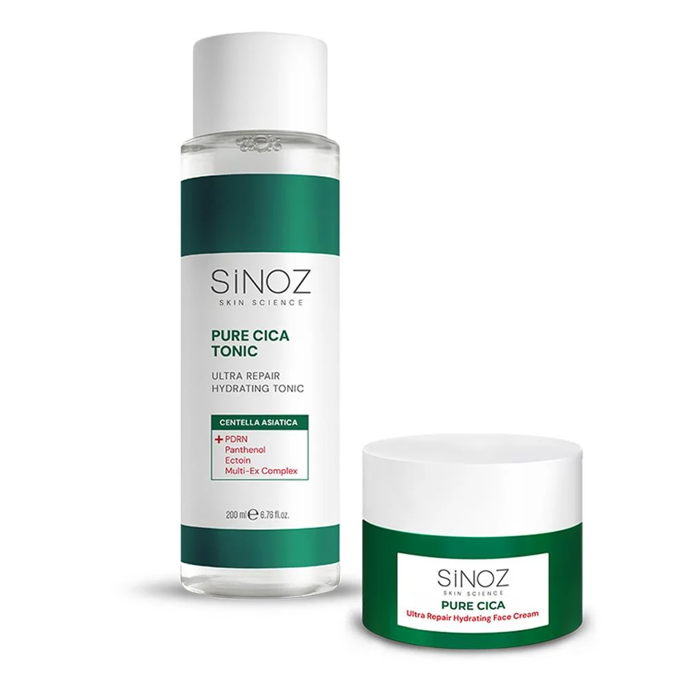 Sinoz Pure Cica Yatıştırıcı ve Onarıcı Cilt Bakım Seti
