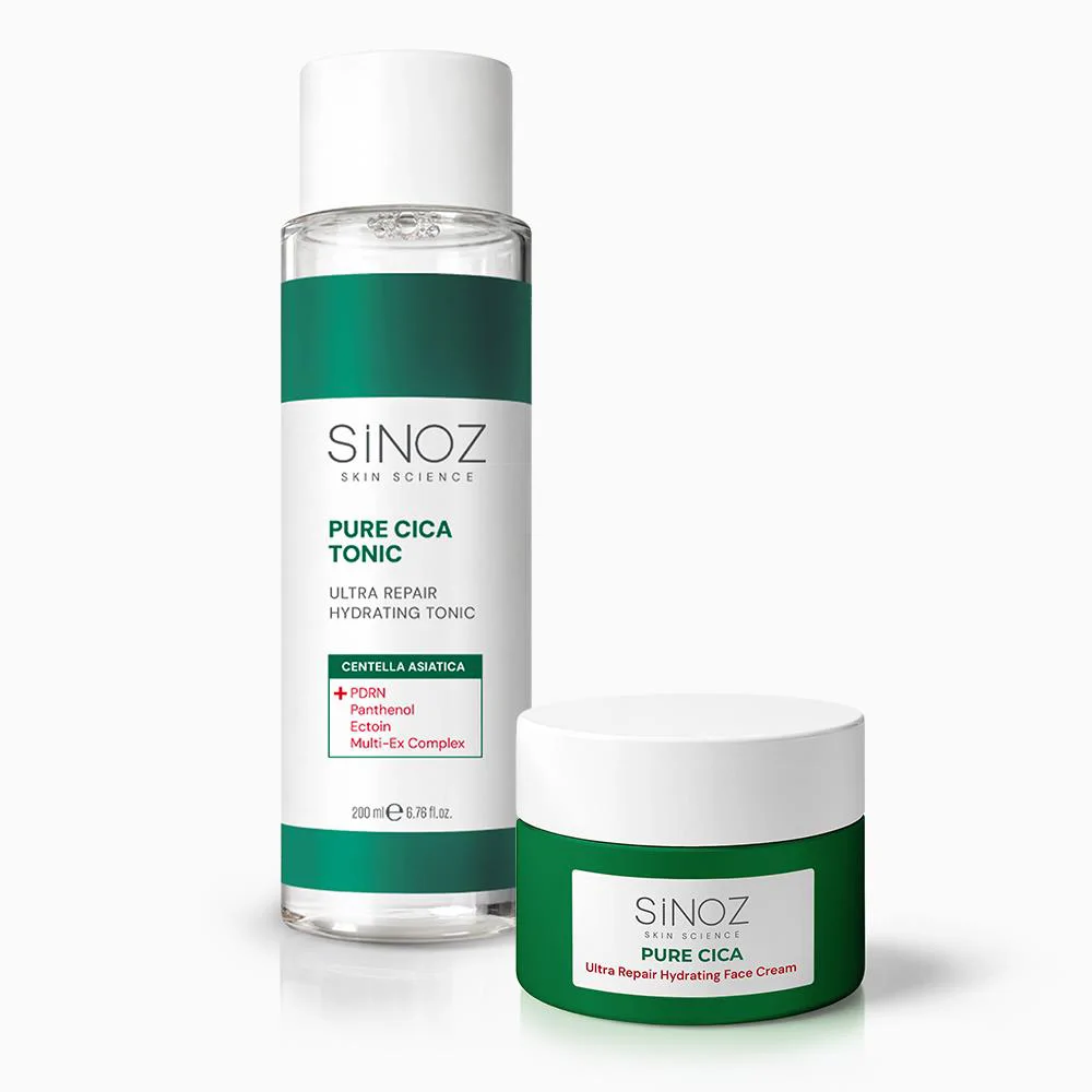 Sinoz Pure Cica Yatıştırıcı ve Onarıcı Cilt Bakım Seti