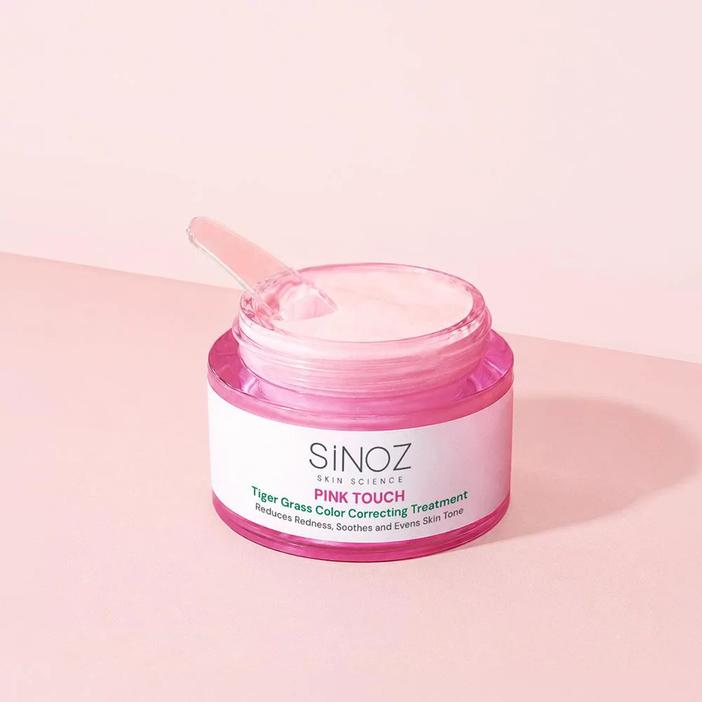 Sinoz Pink Touch Tiger Grass Anında Ton Eşitleyici Onarıcı Yüz Bakım Kremi 15 ml (Açık Tenler İçin)