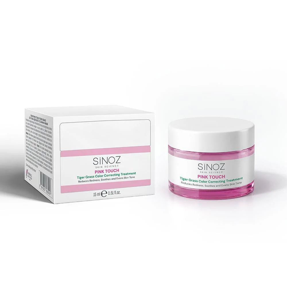Sinoz Pink Touch Tiger Grass Anında Ton Eşitleyici Onarıcı Yüz Bakım Kremi 15 ml (Açık Tenler İçin)