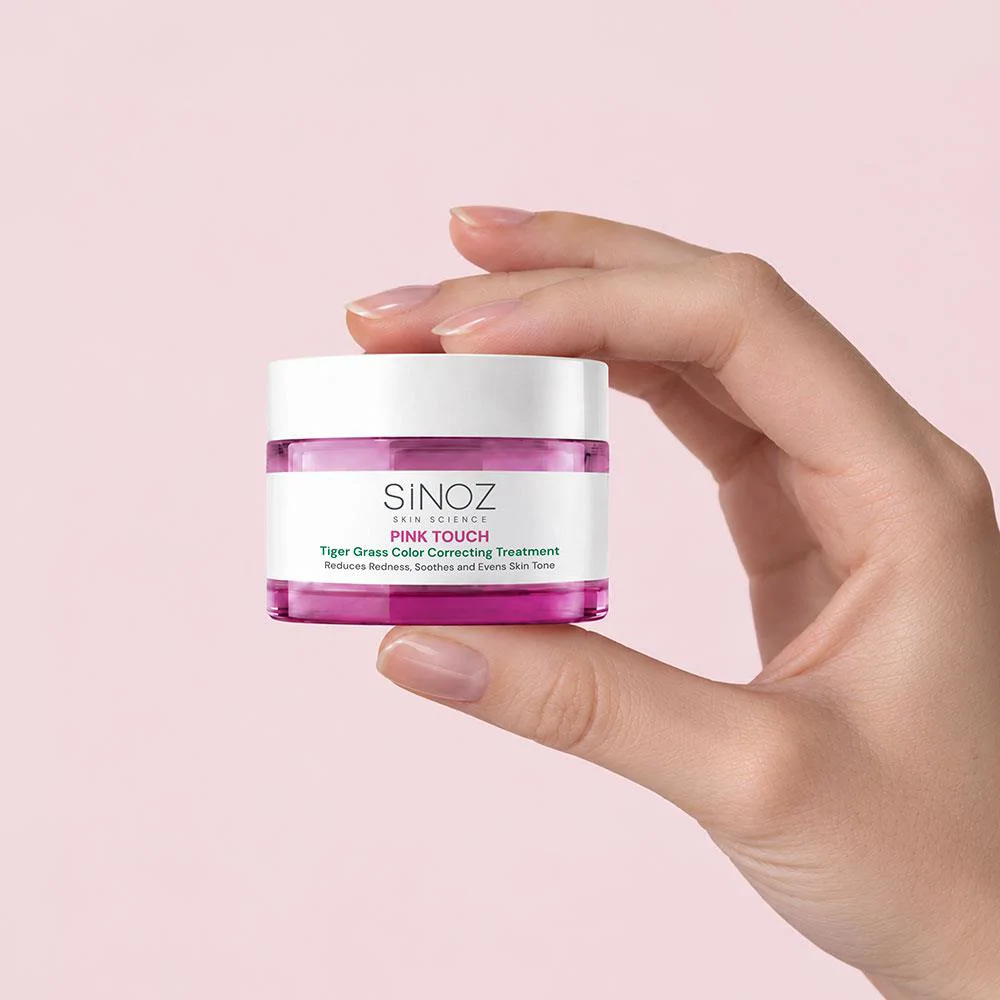 Sinoz Pink Touch Tiger Grass Anında Ton Eşitleyici Onarıcı Yüz Bakım Kremi 15 ml (Açık Tenler İçin)