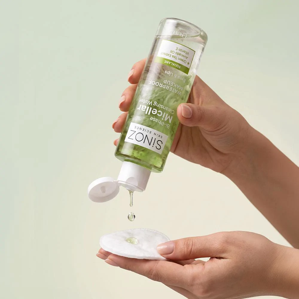Sinoz Çift Fazlı Micellar Makyaj Temizleme Suyu 200 ml (Suya Dayanıklı Makyaj)