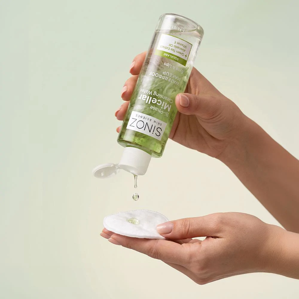Sinoz Çift Fazlı Micellar Makyaj Temizleme Suyu 200 ml (Suya Dayanıklı Makyaj)