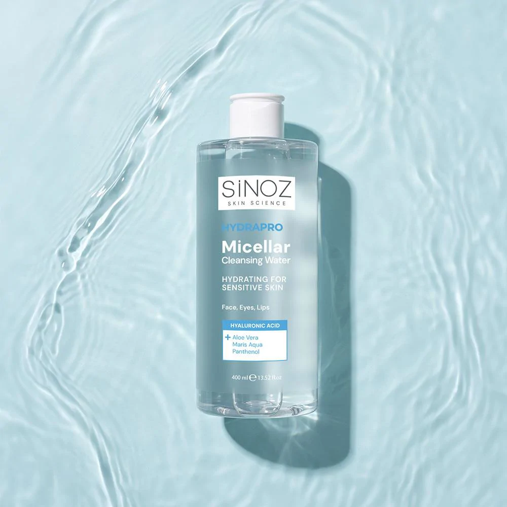 Sinoz Hydrapro Micellar Water Hassas Ciltler İçin Nemlendirici Makyaj Temizleme Suyu 400 ml