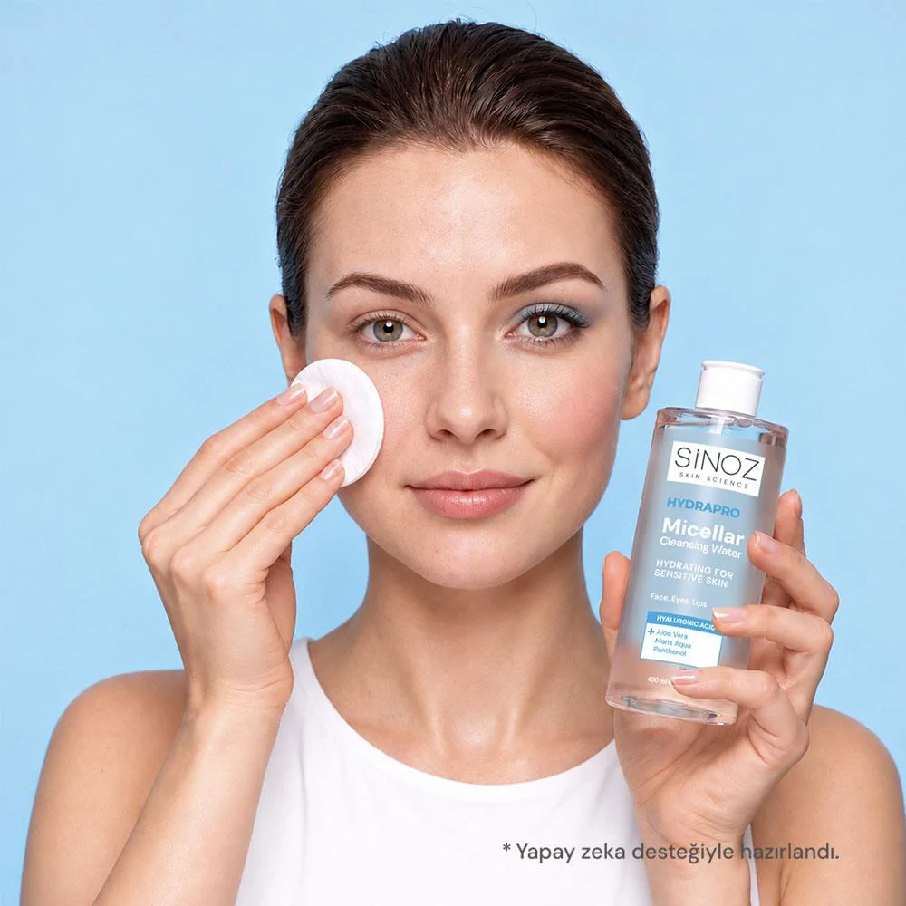 Sinoz Hydrapro Micellar Water Hassas Ciltler İçin Nemlendirici Makyaj Temizleme Suyu 400 ml